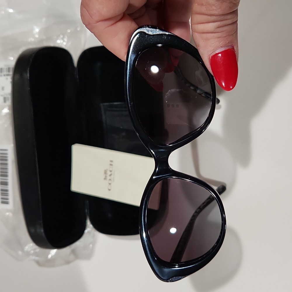 NWT Authentic Coach Black Glitter Sunglasses